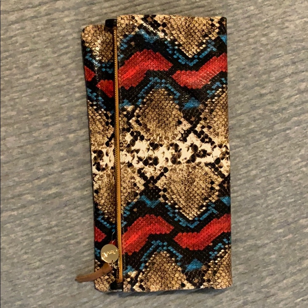 Clare V Garden Snake Clutch with tabs